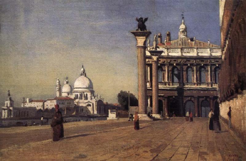 Corot Camille Manana in Venice Norge oil painting art